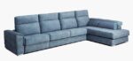 Sofá esquinero convertible en cama más asiento relax eléctrico a medida