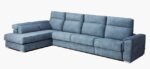 Sofá esquinero con cama apertura italiana más asiento relax motor