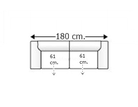 Sofá 2 plazas.