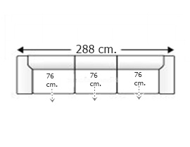 Sofá 5 plazas con 3 asientos