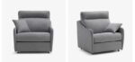 Sillón con cama apertura italiana colchón grosor 18 cm.