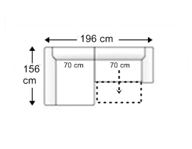 Sofá 1 asiento XL. chaise longue derecha.