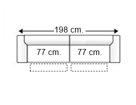 Sofá 3 plazas con 2 relax motor brazos reducidos