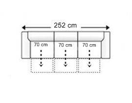 Sofá 4 plazas 3 deslizantes XL.