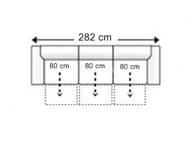 Sofá 5 plazas 3 deslizantes XL.