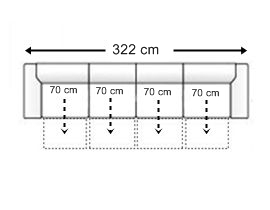 Sofá 5,5 plazas 4 deslizantes XL.