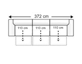 Sofá 6 plazas 3 deslizantes XL.