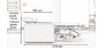 Sofá cama con chaise longue Fiyi - Imagen 11
