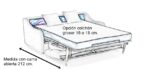Sofá convertible con cama abierta y medidas Bonaire