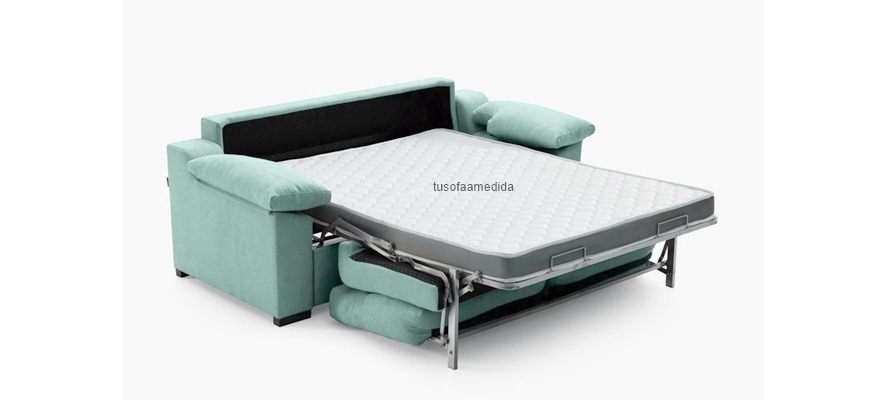 Sofá convertible en cama apertura italiana colchón grosor 18 cm.