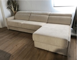 Sofá ancho 288 cm. con cama 160 x 190 cm. y chaise longue arcón Maria