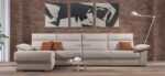 Chaise longue convertible en cama con asiento deslizante carro antimanchas