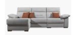 Sofá cama apertura italiana colchón 160 x 190 cm. con chaise longue arcón.