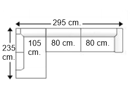 Sofá esquinero 4 plazas derecha