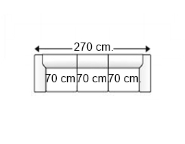 Sofá 4 plazas con 3 asientos