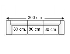 Sofá 5 plazas con 3 asientos