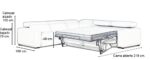 Sofá cama rinconera con medidas