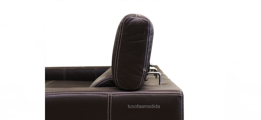 Chaise longue de piel Santorini
