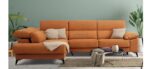 Sofa esquinero con cama apertura italiana y pata alta