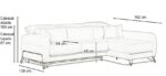 Sofá cama con chaise longue y medidas