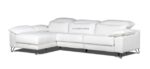 Sofá cama color blanco con chaise longue a medida