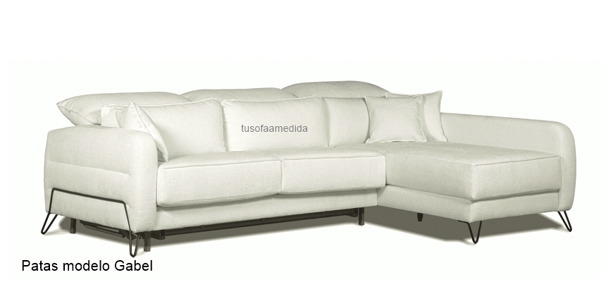 Sofá cama apertura italiana con chaise longue de alta calidad y diseño moderno