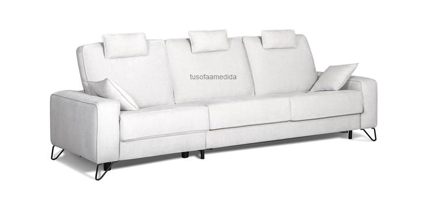 Sofá 3 asientos con cama italiana y relax motor