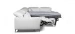 Sofá rinconera con cama italiana abierta y relax eléctrico