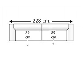 Sofá 3,5 plazas 2 asientos