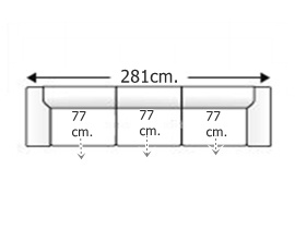 Sofá 5 plazas 3 asientos