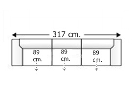 Sofá 7 plazas 3 asientos