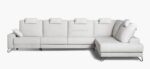 Sofá 6 plazas color blanco con cama italiana y relax