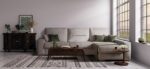 Sofá chaise longue arcón convertible en cama a medida