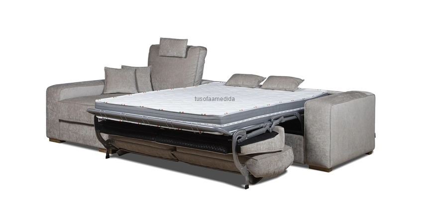 Sofá chaise longue convertible en cama apertura italiana