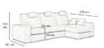 Chaise longue cama Martinica con Medidas
