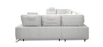 Sofá rinconera cama tapizado en tela blanca