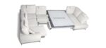 Sofá cama apertura italiana en rincón y color blanco