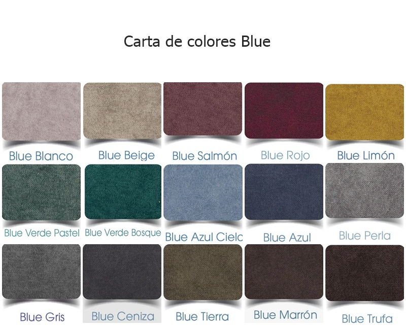 Carta de colores limpieza fácil y repelente a líquidos Blue